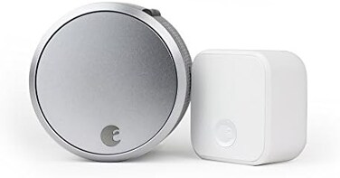 August Home Smart Lock ProConnect Hub - Wi-Fi Smart Lock for Keyless Entry - Works with Alexa, Google Assistant, and more &ndash; Silver