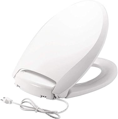 Bemis Radiance Plastic Toilet Seat, Elongated, White, H1900NL 000