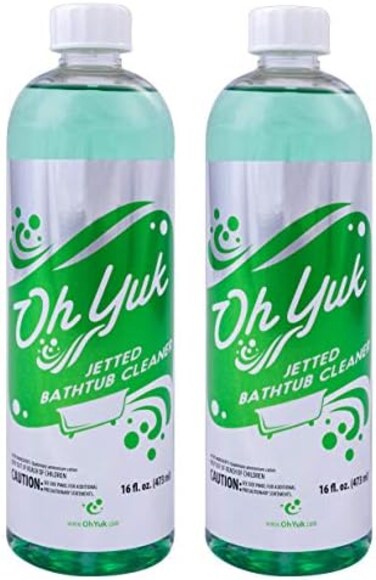 Oh Yuk Jetted Bathtub Cleaner for Jet Tubs, Whirlpools, The Most Effective Jetted Tub Cleaner, Septic SafeTwo 16 Ounce Bottles!