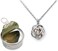Pearlina Rose Flower Cultured Pearl Oyster Necklace Set Silver Plated Pendant w/Stainless Steel Chain 18