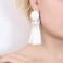 boderier Bohemian Statement Thread Tassel Chandelier Drop Dangle Earrings with Cassandra Button Stud
