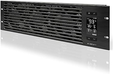 AC Infinity CLOUDPLATE T9, Rack Mount Fan Panel 3U, Exhaust Airflow, for cooling AV, Home Theater, Network 19 Racks