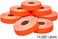 Perco Fluorescent Red Pricing Labels for Monarch 1136 Price Gun - 8 Rolls, 14,000 Pricemarking Labels
