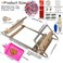 hobbyworker The Second Generation Adjustable Bead Loom Kit with Seed Beads,Large Eye Curved Beading Needle, Funnel Tray,Lobster Clasp,Open Ring and Bead Mat for Jewelry Making kit