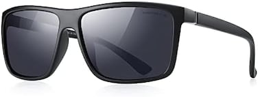 MERRY's Rectangular Polarized Sports Sunglasses Glasses for Men Women Cycling Driving Fishing UV400 Protection S8225