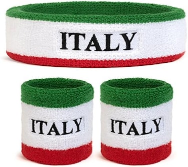 Suddora HeadbandWristbands Set (Includes 2 Wrist1 Head Sweatband(Italy