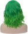 Mildiso Green Wigs for Women 14'' Short Curly Wavy Green Hair Wig Cute Fashion Wig Perfect for Party Halloween M004G