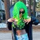 Mildiso Green Wigs for Women 14'' Short Curly Wavy Green Hair Wig Cute Fashion Wig Perfect for Party Halloween M004G