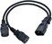 Toptekits (عبوة من قطعتين) كابل مقسم طاقة من نوع C14 إلى 2X C13، كابل مقسم طاقة على شكل حرف Y (20 سم/0.8 بوصة) من C14 ذكر إلى مقبسين أنثى من نوع C13، كابل تمديد طاقة مقسم على شكل حرف Y من نوع IEC C14