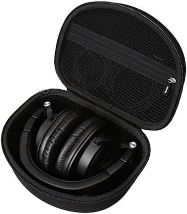 حقيبة سفر صلبة من Aproca متوافقة مع سماعات الرأس الاحترافية Audio-Technica ATH-M50x و ATH-M50xMG و ATH-M40x و ATH-M30x و ATH-M70x (أسود)