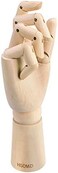 HSOMiD Flexible Wooden Hand Model Moveable Wooden Artists Manikin Hand Figure 10 Inches Right Hand Model for Sketching Drawing Painting Home Office Desk Decoration(10 Inch Right Hand