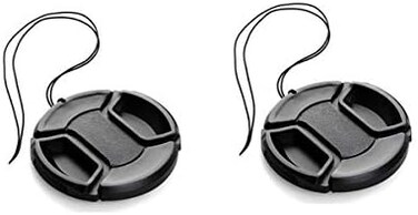 WH1916 2 Pack 67mm Center Pinch Lens Cap for Canon 77D 70D 7D With EF-S 17-85mm 18-135mm Lens/Nikon D7200 D80 With 18-105mm 16-85mm Lens