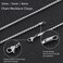 Monily 2-7mm 16-38In Square Rolo Stainless Steel Chain Necklace Round Box Necklace Men Women Jewellery ...