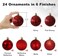 GameXcel Rose Red 3.2" Large Christmas Balls - Christmas Tree Decoration Ornaments Shatterproof Hanging Balls for Birthday Halloween Holiday Wedding Decorations Set of 24pcs