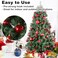GameXcel Rose Red 3.2" Large Christmas Balls - Christmas Tree Decoration Ornaments Shatterproof Hanging Balls for Birthday Halloween Holiday Wedding Decorations Set of 24pcs