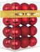 GameXcel Rose Red 3.2" Large Christmas Balls - Christmas Tree Decoration Ornaments Shatterproof Hanging Balls for Birthday Halloween Holiday Wedding Decorations Set of 24pcs