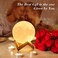 Mydethun (5.9in Moon Light With Wood Base- Mydethun Moon Lamp Moon Light Night Light for Kids Gift for Women USB Charging and Touch Control Brightness Two Tone Warm and Cool White Lunar Lamp (15cm