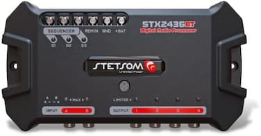 معالج الإشارات الرقمية Stetsom STX 2436 بتقنية بلوتوث DSP - معالج الإشارات الرقمية، معادل الصوت، تطبيق حصري، رسم بياني للنطاق، مُقسّم ترددات عالي الدقة، مرشحات، مقياس الفولت، مُحدد، معالج الصوت الرقمي
