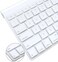 ProElife Ultra Thin Silicone Keyboard Protector Cover Skin for Apple Wireless Keyboard with Bluetooth MC184LL/B (Model A1314, U.S Layout(Not Fits Magic Keyboard, Transparent