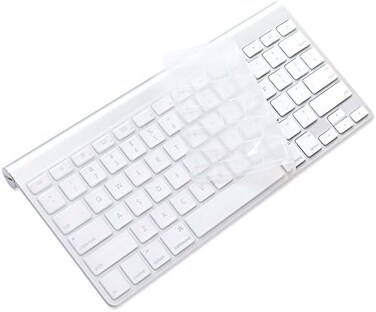 ProElife Ultra Thin Silicone Keyboard Protector Cover Skin for Apple Wireless Keyboard with Bluetooth MC184LL/B (Model A1314, U.S Layout(Not Fits Magic Keyboard, Transparent