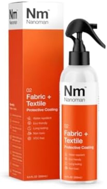 NANOMAN Water Repellent/Waterproof Spray for ShoesFabric incl Suede Leather Nubuck. Eco Friendly. Nanotech Formula Free of AlcoholPFAS. Stain and Liquid Protection from Water SnowSlush