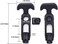 COOLOGIN Rubber Flexible T-Handle Hasp Draw Latch for Tool Box, Cooler, Golf Cart or Engineering Machine Hood (Black, 2 PCS