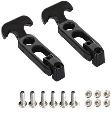 COOLOGIN Rubber Flexible T-Handle Hasp Draw Latch for Tool Box, Cooler, Golf Cart or Engineering Machine Hood (Black, 2 PCS