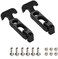 COOLOGIN Rubber Flexible T-Handle Hasp Draw Latch for Tool Box, Cooler, Golf Cart or Engineering Machine Hood (Black, 2 PCS