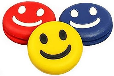 Senston Tennis Racket Silicone Vibration Dampeners Smile Face Shock Absorber Fit in Your Racket String -Set of 6 Pack