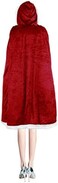 Christmas Halloween Costumes Cloak Mrs. Claus Santa Xmas Velvet Hooded Cape Robe