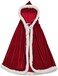 Christmas Halloween Costumes Cloak Mrs. Claus Santa Xmas Velvet Hooded Cape Robe