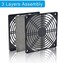 ELUTENG 120mm Fan Filter 2 Pack IP40 Dustproof Blower Guard ABS Computer Ventilator Grill 12cm Fan Mesh Cover Tool-Free Fan Strainer Compatible for 120x120 Case Fan USB Cooling Fan