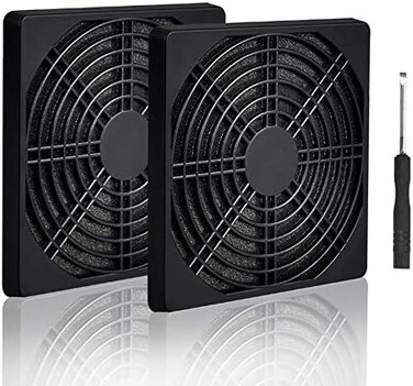 ELUTENG 120mm Fan Filter 2 Pack IP40 Dustproof Blower Guard ABS Computer Ventilator Grill 12cm Fan Mesh Cover Tool-Free Fan Strainer Compatible for 120x120 Case Fan USB Cooling Fan