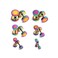 Ruifan 18G Stainless Steel Mens Womens Faux Gauges Ear Plugs Tunnel Earrings Stud 3-8mm 6Pairs