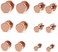 Ruifan 18G Stainless Steel Mens Womens Faux Gauges Ear Plugs Tunnel Earrings Stud 3-8mm 6Pairs