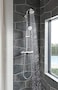 دش يدوي GROHE Tempesta Cosmopolitan 100، 4 بخاخات، نظام مضاد للترسبات الكلسية، تجهيزات حمام وكروم، أبيض، 27575002
