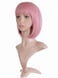 MapofBeauty 12 Inch/30cm Fashion Lady Short Straight Flat Bangs Bob Wig (Rouge Pink