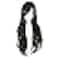 MapofBeauty 28"/70cm Women Side Bangs Long Curly Hair Cosplay Wig (Rouge Pink