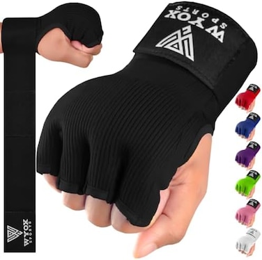 WYOX Boxing Hand Wraps Gel Knuckle Padded Inner Elastic Quick Wraps Fist Protection Boxing Gloves for Women Men Wrist Wrap MMA Muay Thai Training Handwraps