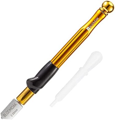 B BLOOMOAK Professional Carbide Tungsten Alloy Handle Glass Cutter Tool with Range 2-19mm Self-Oiling Professional Cutter for Thick Glass Mosaic and Tiles - Pencil ShapeDesign (Glass Cutter