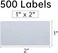 L LIKED Blank White 1 x 2 Inch Dissolvable Labels for Food Rotation Prep roll of 500 (1 Pack