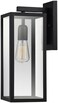 Globe Electric 44176 Bowery 16" Outdoor Wall Sconce, Matte Black Light Fixture, Clear Glass Shades, Weather Resistant Technology, Front Porch Light, Sconce Lights, Lights For House