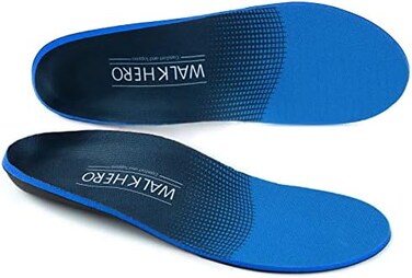 WALK&middot;HERO COMFORT AND SUPPORT Plantar Fasciitis Feet Insoles Arch Orthotics Inserts Relieve Flat Feet, High Arch, Foot Pain Mens 9-9 1/2Womens 11-11 1/2