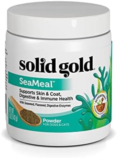 Solid Gold DogCat Vitamin Supplements - Kelp Powder, Omega 3, Vitamins, Digestive Enzymes, Immune Support - 5 oz