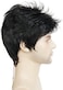 Lydell Men Wig Natural Black Short Straight Hair Synthetic Full Wigs