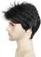 Lydell Men Wig Natural Black Short Straight Hair Synthetic Full Wigs