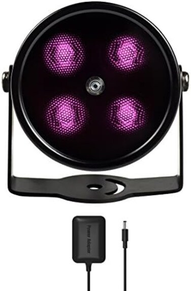 Tendelux 80ft IR IlluminatorAI4 No Hot Spot Wide Angle Infrared Light for Security Camera (w/Power Adapter