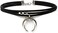 fxmimior Women Black Moon Crescent Pendant Choker Rock Handmade Bohe Necklace Women Accessories