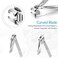 Teamkio Manicure Pedicure Set Nail Clippers Travel Hygiene Kit Stainless Steel Nail Cutter Care Set Scissor Tweezer Knife Ear Pick Utility Tools Grooming Kits with Leather Case 18 in 1 pcs (Black
