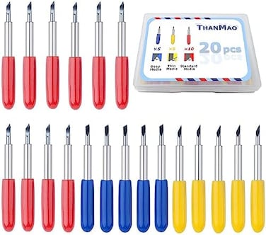 THANMAO (20- 20 Pcs Replacement Blades for Cricut Explore Air 2 Vinyl Cutting Machines - 30,45,60 Degree Cutting Blades for Cricut